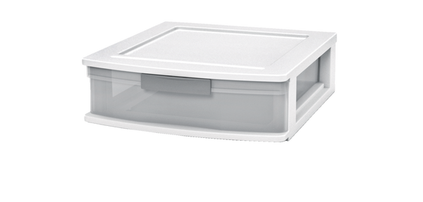 Element Clear White Frame Single Storage Drawer, 5-in U1207