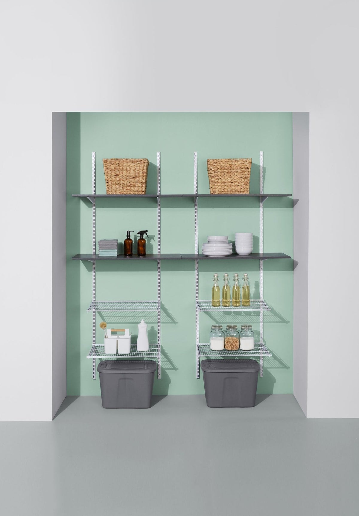 Floating Wall Shelf Board, Black Slate, 16 x 35-in