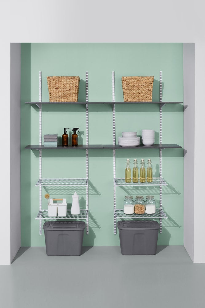 Floating Wall Shelf Board, Black Slate, 16 x 35-in