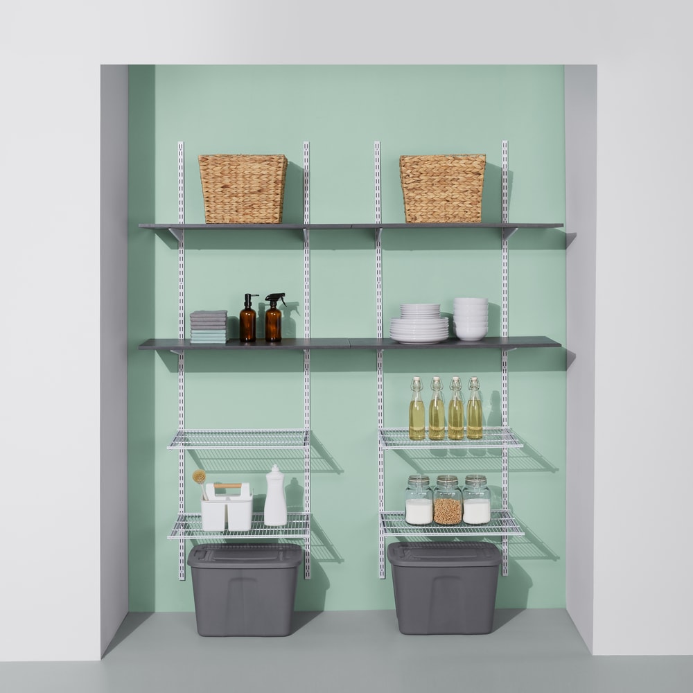 Floating Wall Shelf Board, Black Slate, 16 x 35-in