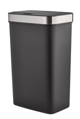 Resin Rectangular Auto Indoor Refuse Bin, Motion Sensor Lid, Black, 50-L