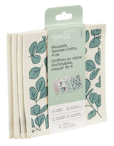 Reusable Sponge Cloths, 4-pk
