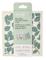 Reusable Sponge Cloths, 4-pk