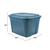 Stackable Storage Box with Lid, 72-L, Blue