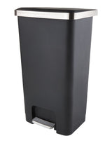 Wide Black Resin Garbage Can, 45-L
