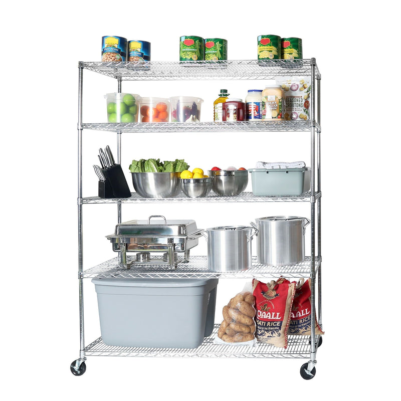5-Tier Steel Shelving Rack, 60-in x 24-in x 72-in H9538
