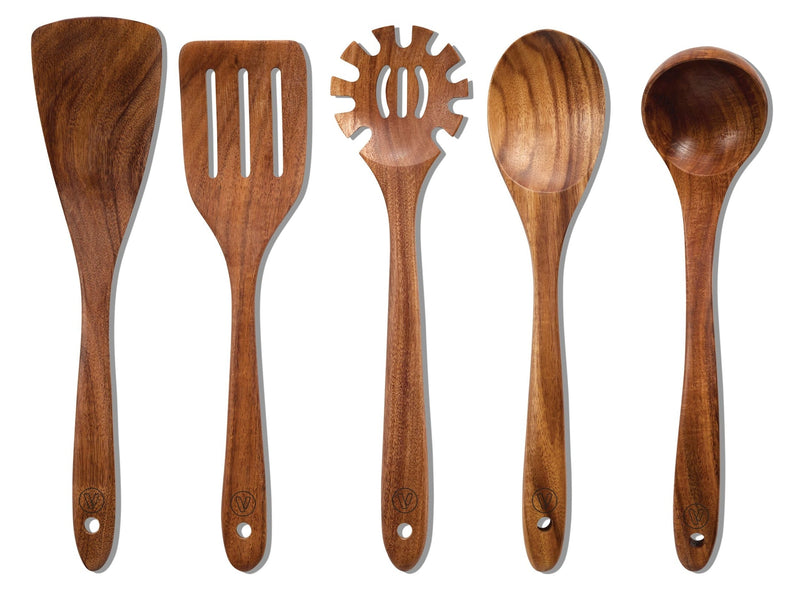 Solid Acacia Wood Utensil Set, 5-pc U7468
