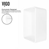 Marigold Matte White Bathroom Sink/Basin Set with Amada Faucet and Rectangular Composite Vessel
