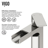 Marigold Matte White Bathroom Sink/Basin Set with Amada Faucet and Rectangular Composite Vessel