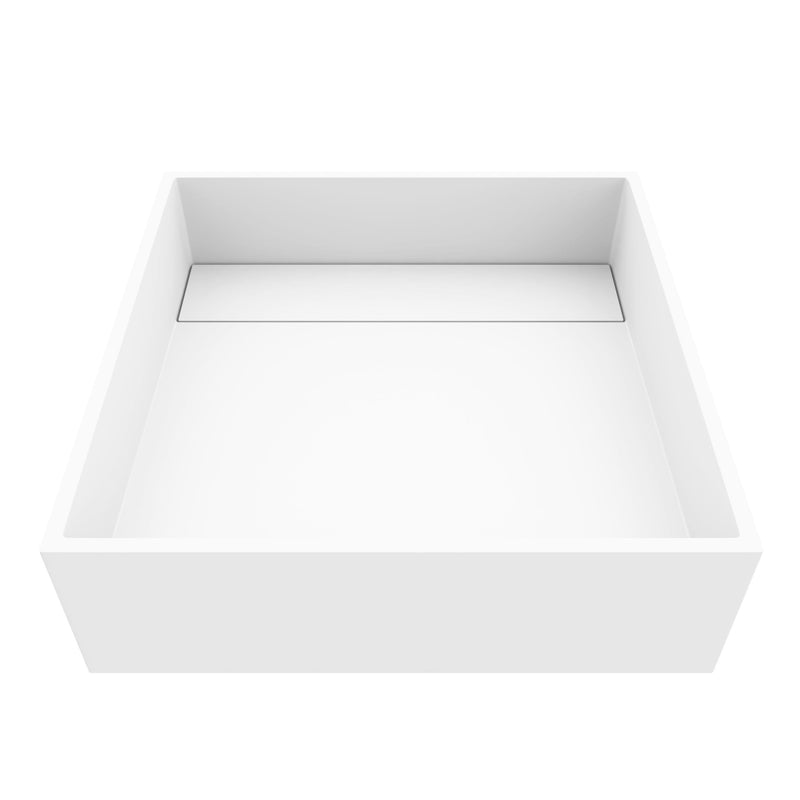 Montauk 15x15-in Deep White Bathroom Sink/Basin with Rectangular Vessel Y7111