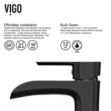 Niko Single Handle Single Hole Bathroom Sink Faucet, Matte Black