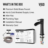 Niko Single Handle Single Hole Bathroom Sink Faucet, Matte Black