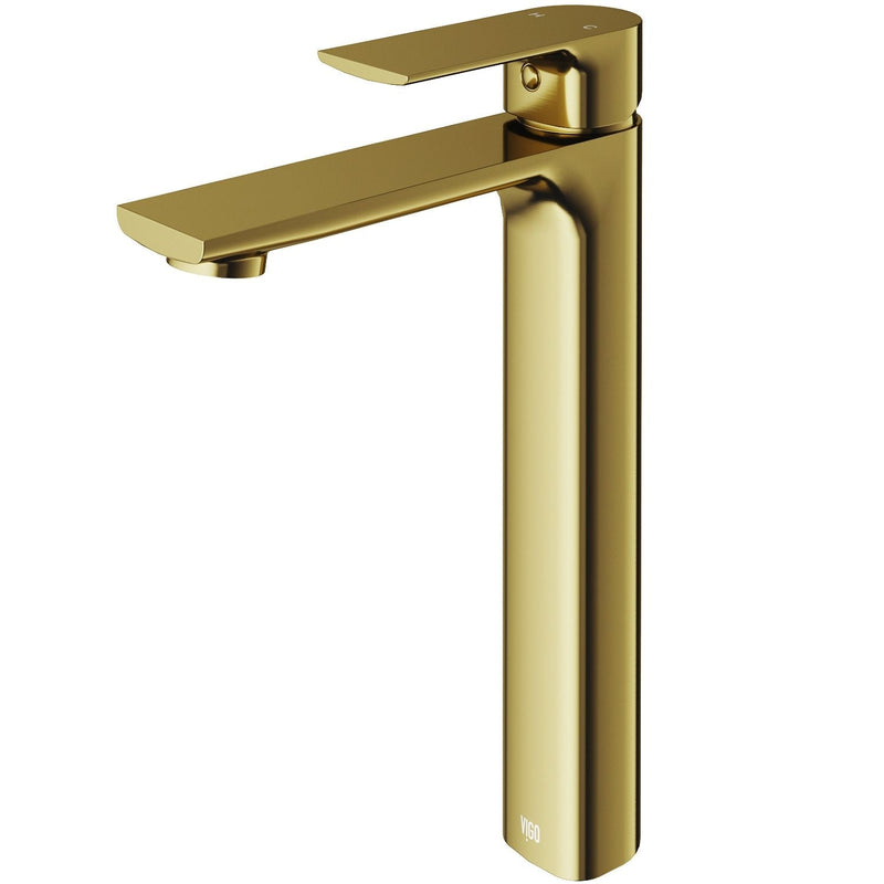 Norfolk Single Handle Vessel Single Hole Bathroom Sink Faucet, Matte Gold M2199