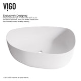 Peony Matte Stone Novelty Composite Vessel Bathroom Sink/Basin with Deep Bowl, White