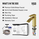 Satro Single Handle Single Hole Bathroom Sink Faucet, WaterSense Certified, Matte Gold