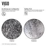 Titanium Glass Slate Grey Bathroom Sink/Basin Set with Niko Faucet and Round Vessel