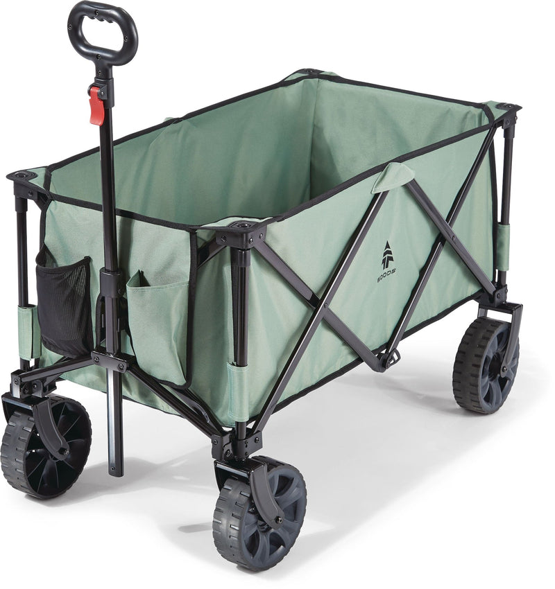 Outdoor Collapsible Folding Utility Adventure Hauler Wagon with Carry Bag, 225-lb Capacity, Sea Foam E7152